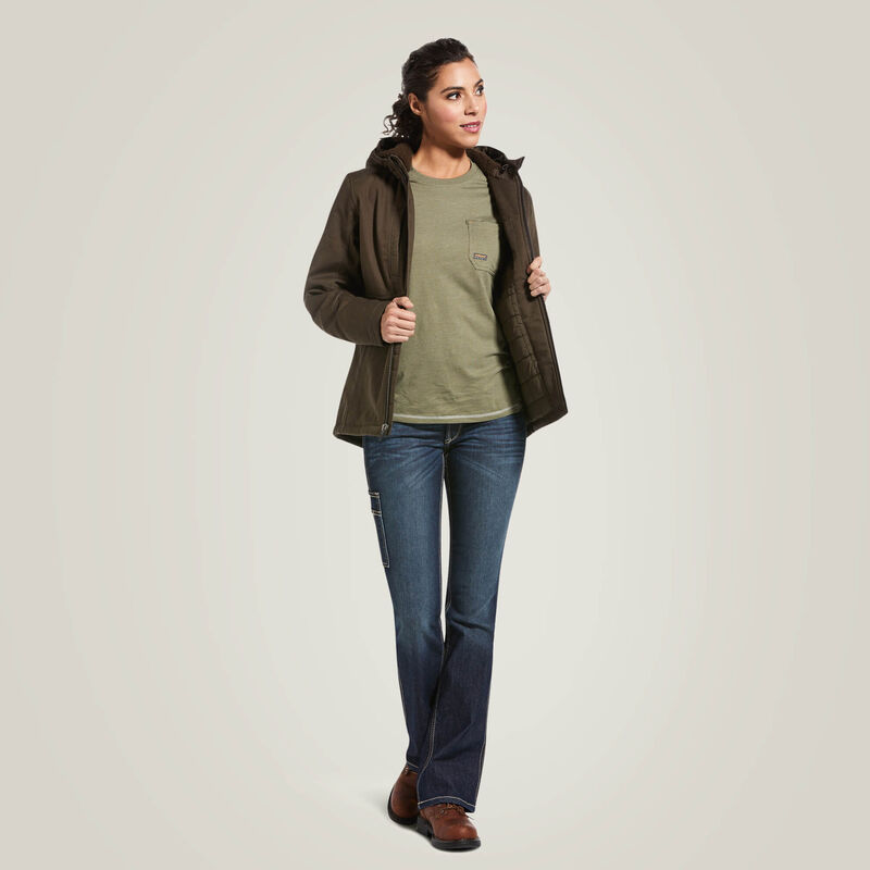Ariat Wms Rebar Duracanvas Insulated Jacket Wren - Winter Clearance