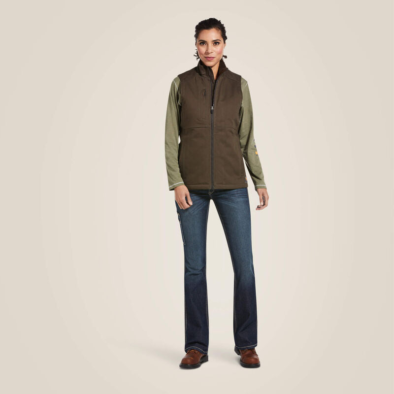 Ariat Wms Rebar Duracanvas Insulated Vest Wren - Winter Clearance