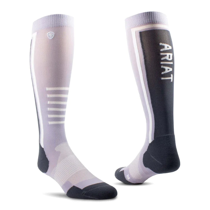 Ariat Uni Ariattek Slimline Performance Socks Lavender Aura/Periscope
