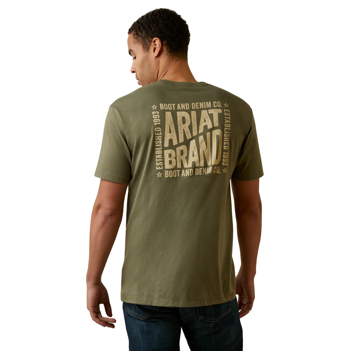 Ariat Mns Curve Ball SS Tee Military Heather