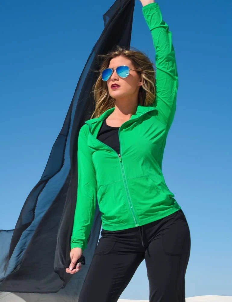 Cowgirl Tuff Breathe Instant Cooling UPF Full Zip Cadet