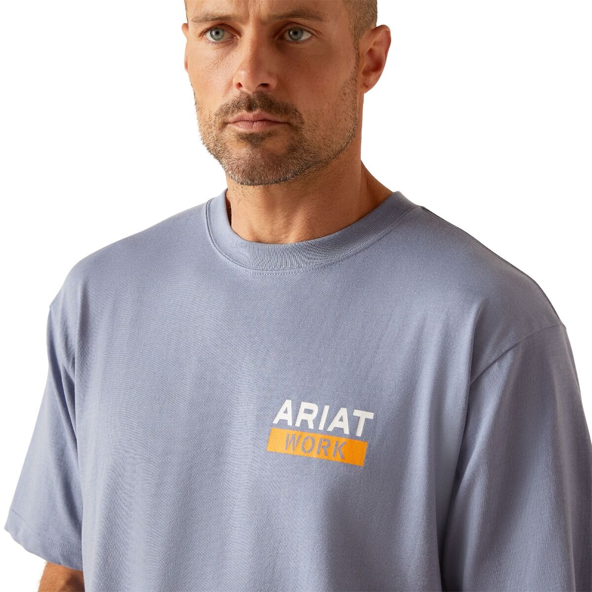 Arait Mns Rebar Cotton Strong Roughneck SS T Shirt Infinity Heather - Black Friday Sale