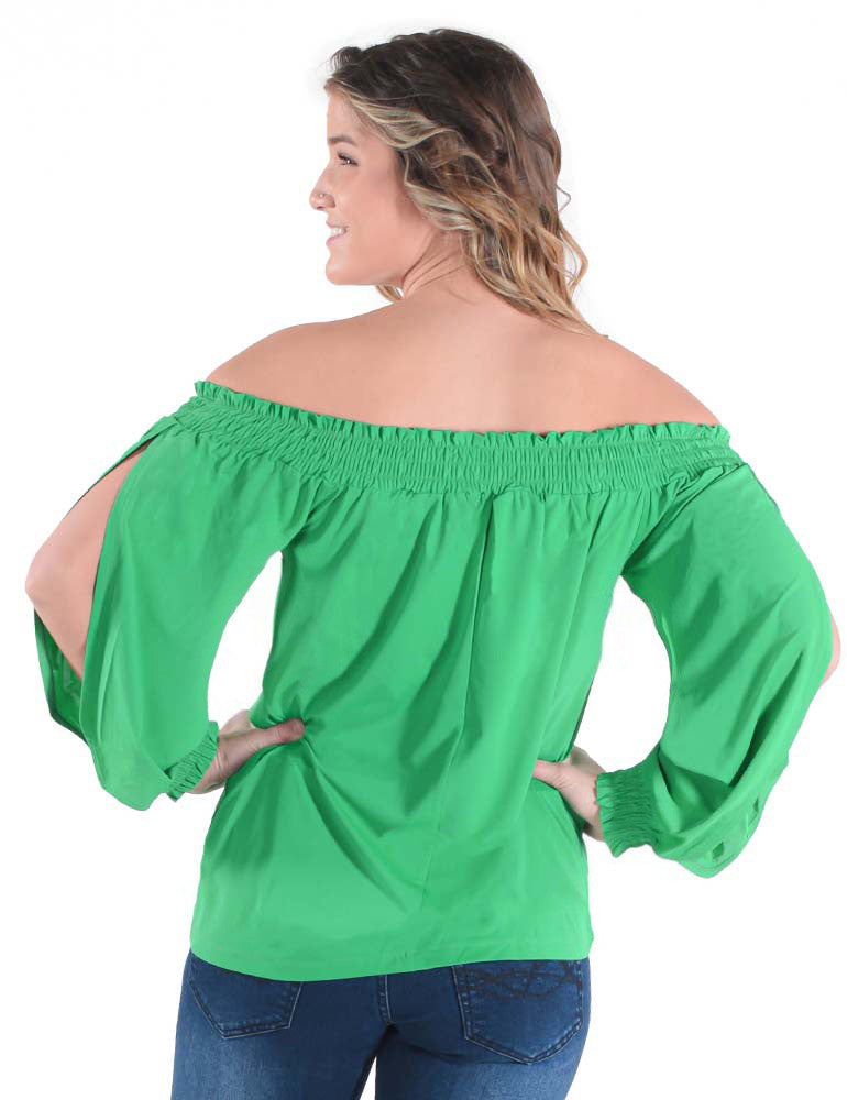 Cowgirl Tuff Breathe Instant Cooling UPF Flowy Blouse with Open Sleeves