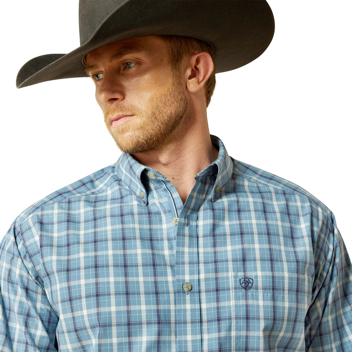 Ariat Mns Pro Series Troy LS Shirt Blue