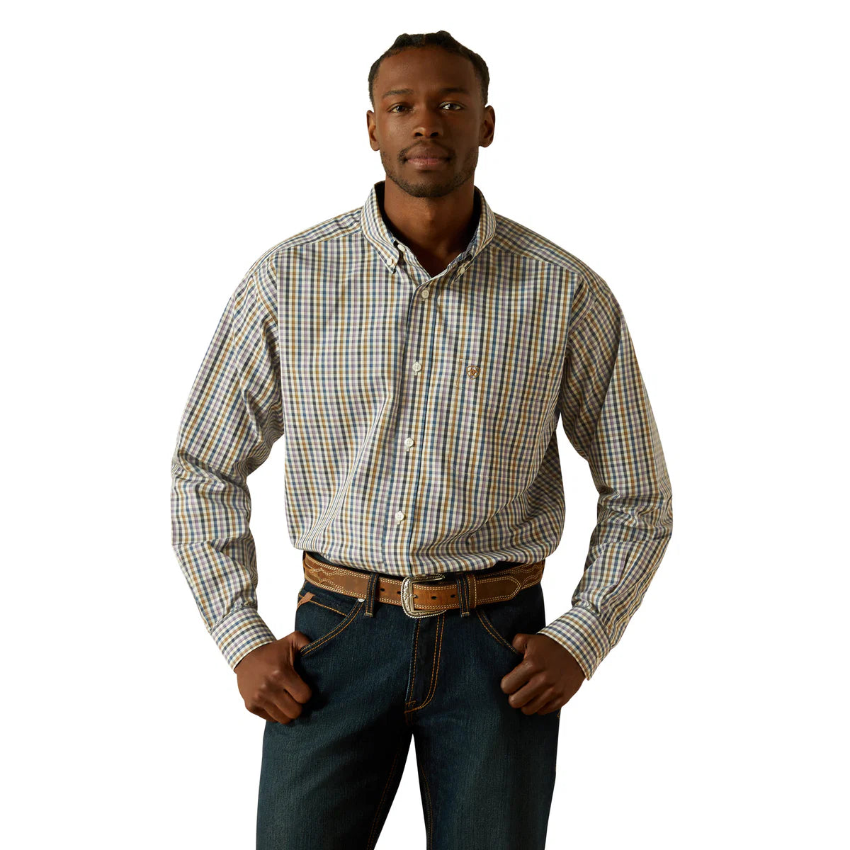 Ariat Mns Wrinkle Free Dusty LS Shirt Purple
