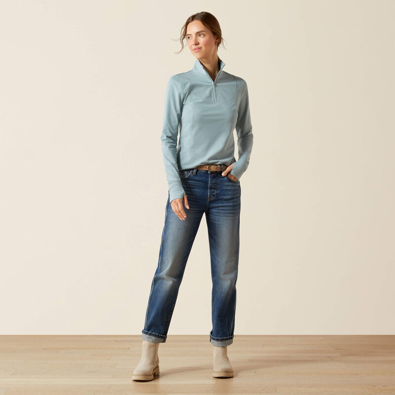 Ariat Wms Gridwork 2.0 LS 1/4 Zip Lead