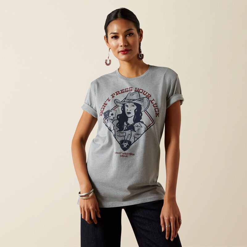 Ariat Wmns Dont Press Your Luck SS Tee Iceberg