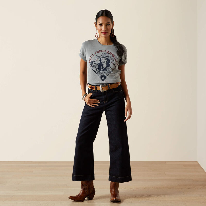 Ariat Wmns Dont Press Your Luck SS Tee Iceberg