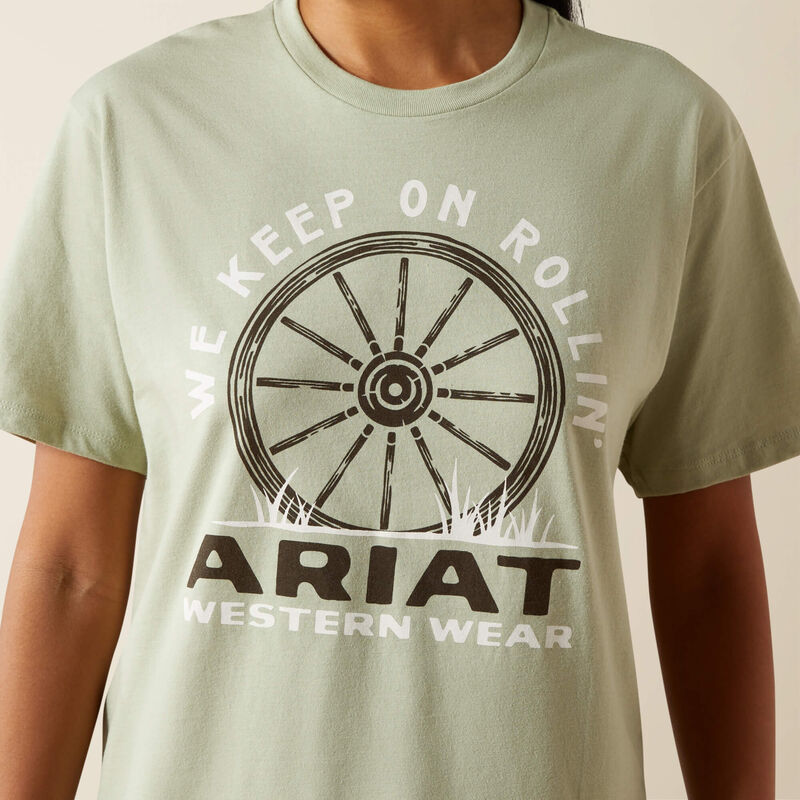 Ariat Wmns Keep On Rollin SS Tee Desert Sage Heather