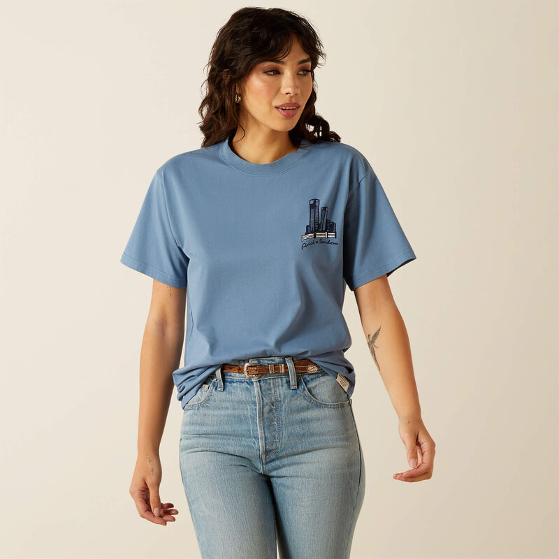 Ariat Mns Sendero Country Fences SS Tee Copen Blue