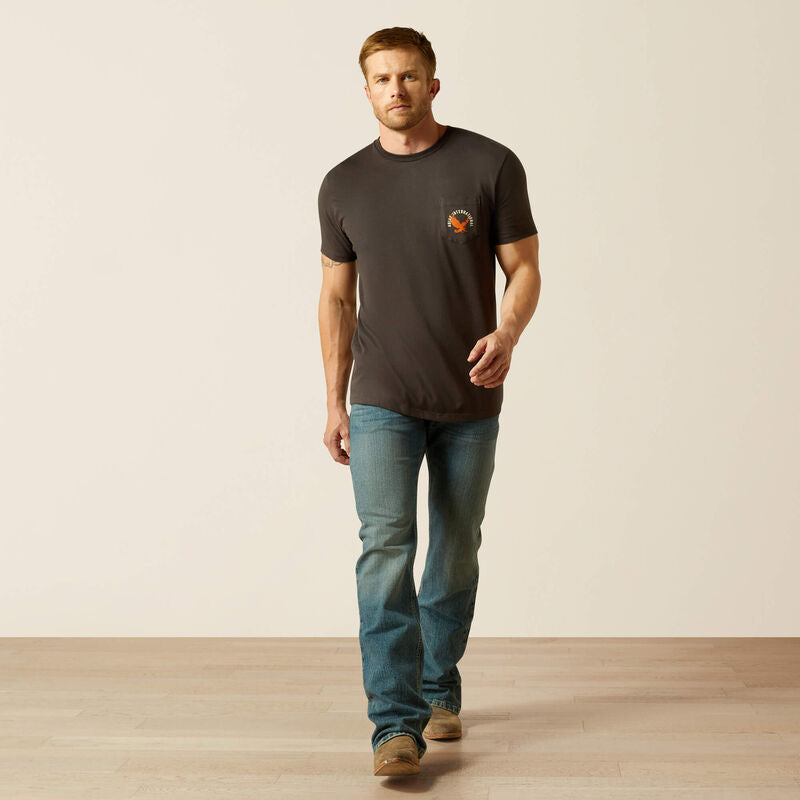 Ariat Mns Eagle Large SS Tee Vintage Black