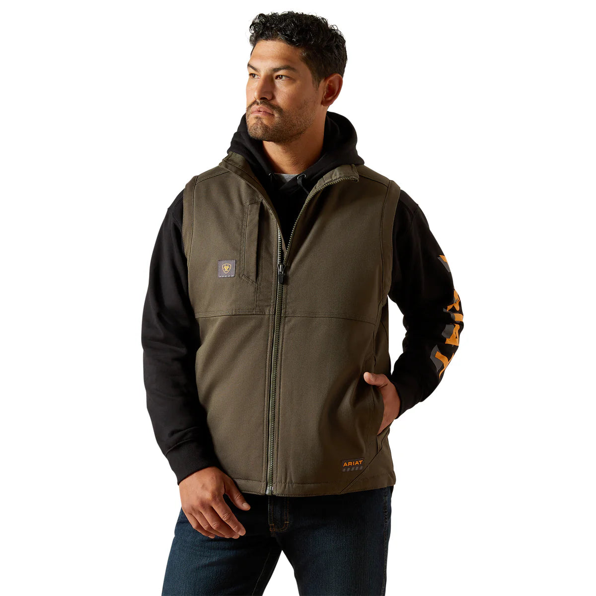 Ariat Mns Rebar Duracanvas Vest Earth