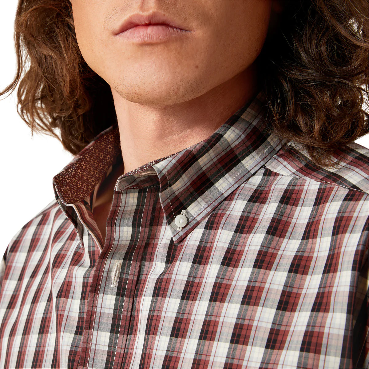 Ariat Mns Wrinkle Free Atlas Fitted LS Shirt Brown