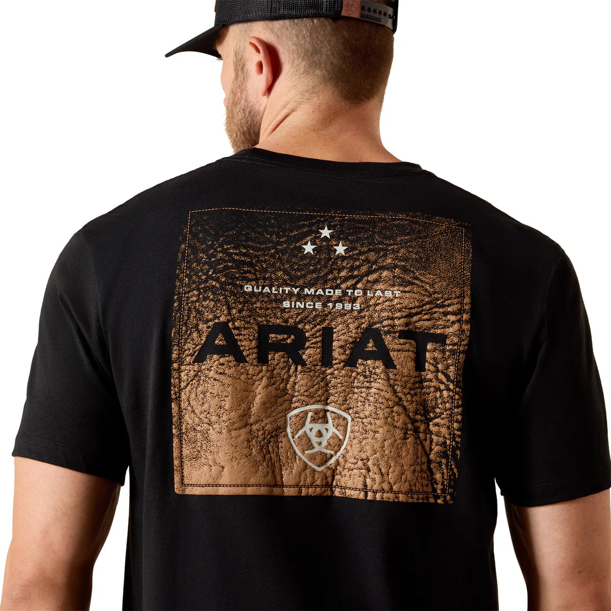 Ariat Mns Boot Leather Patch SS Tee Black