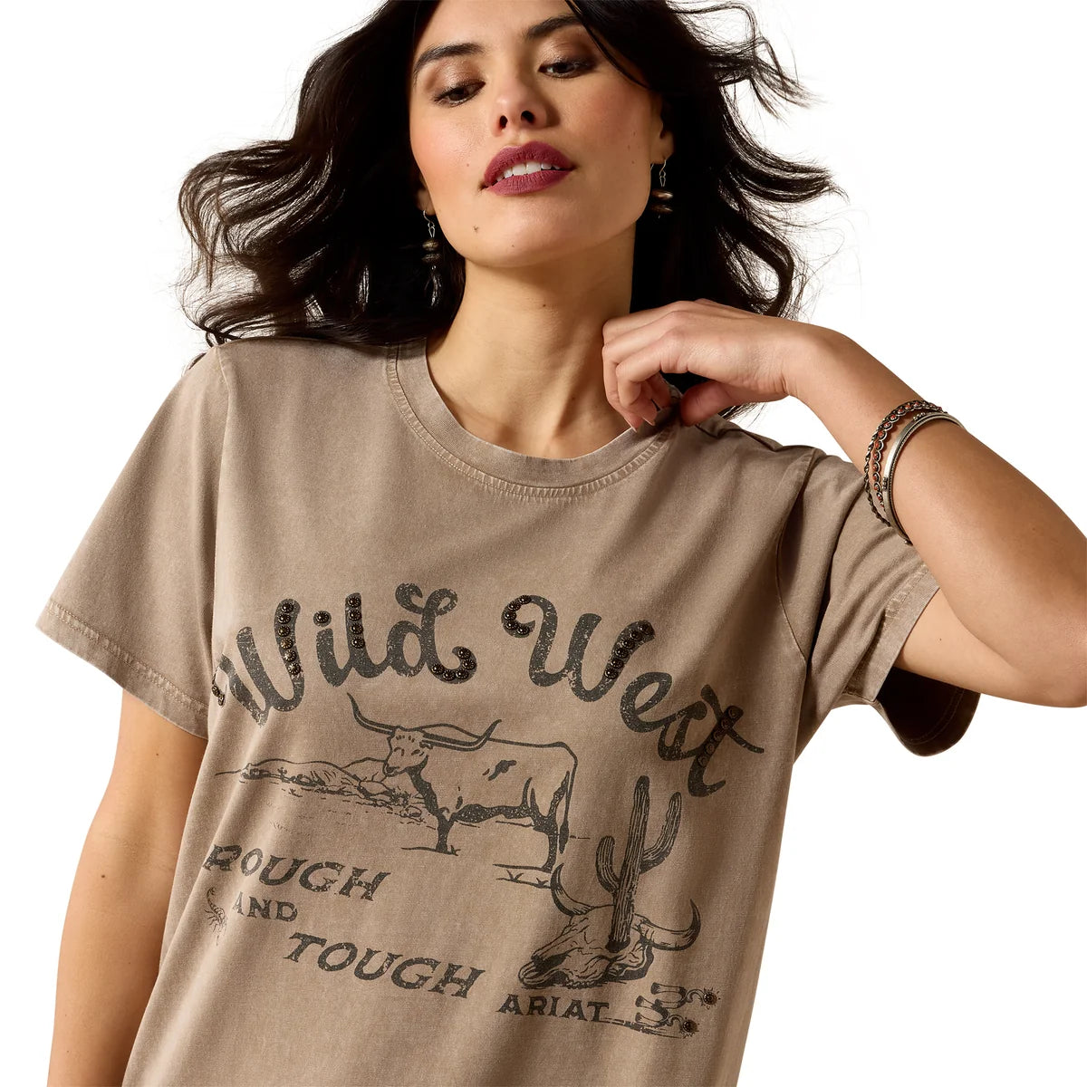 Ariat Wms Bandito Dress Taupe Mineral Wash