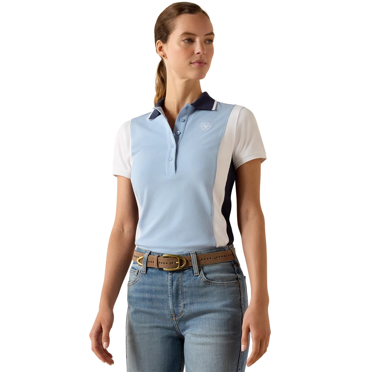 Ariat Wms Taryn SS Polo St Tropez/White