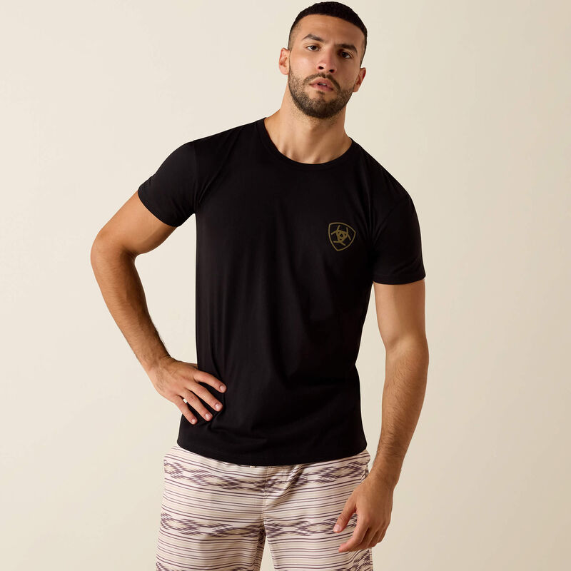 Ariat Mns Banner Badge SS Tee Black