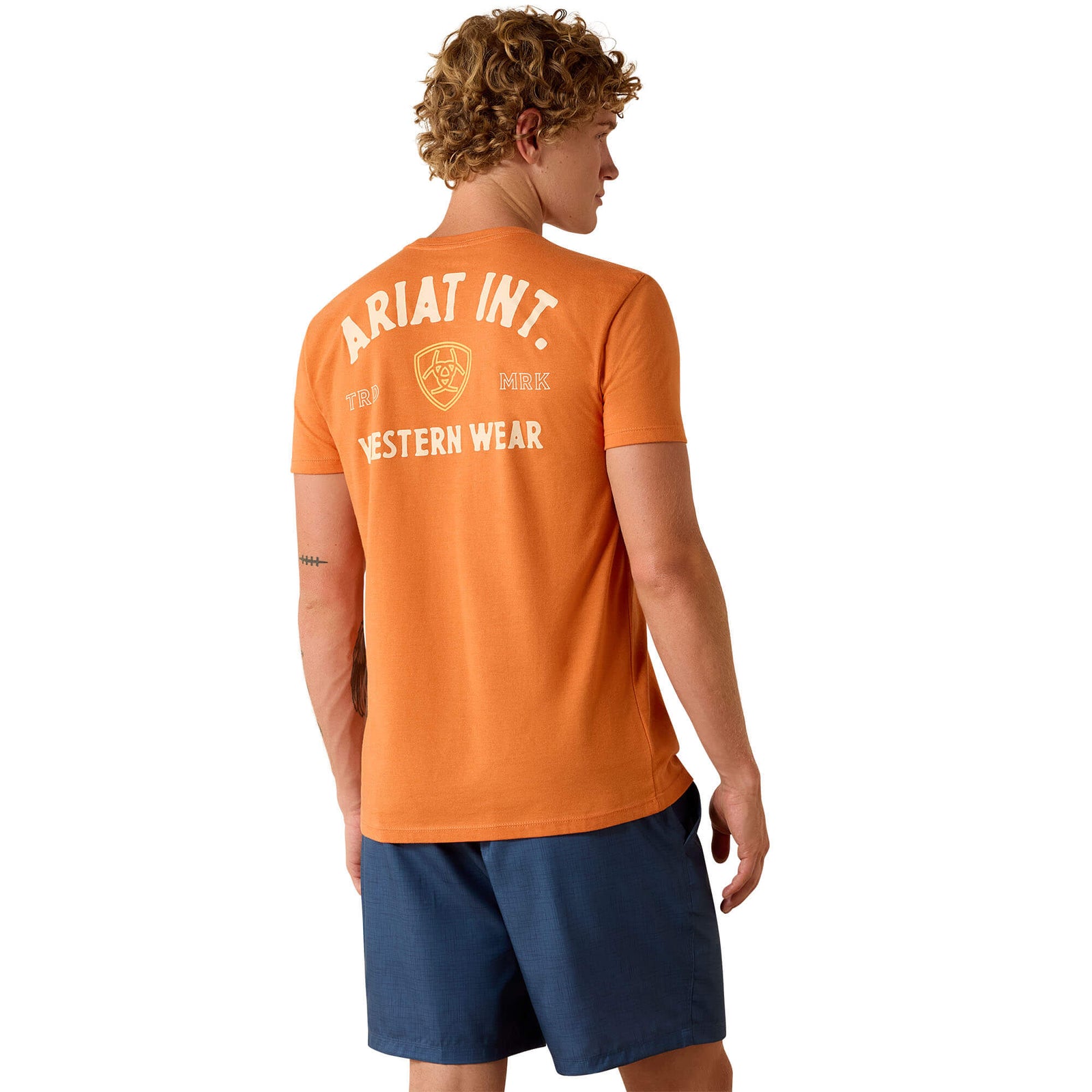 Ariat Mns Outline Shop SS Tee Papaya
