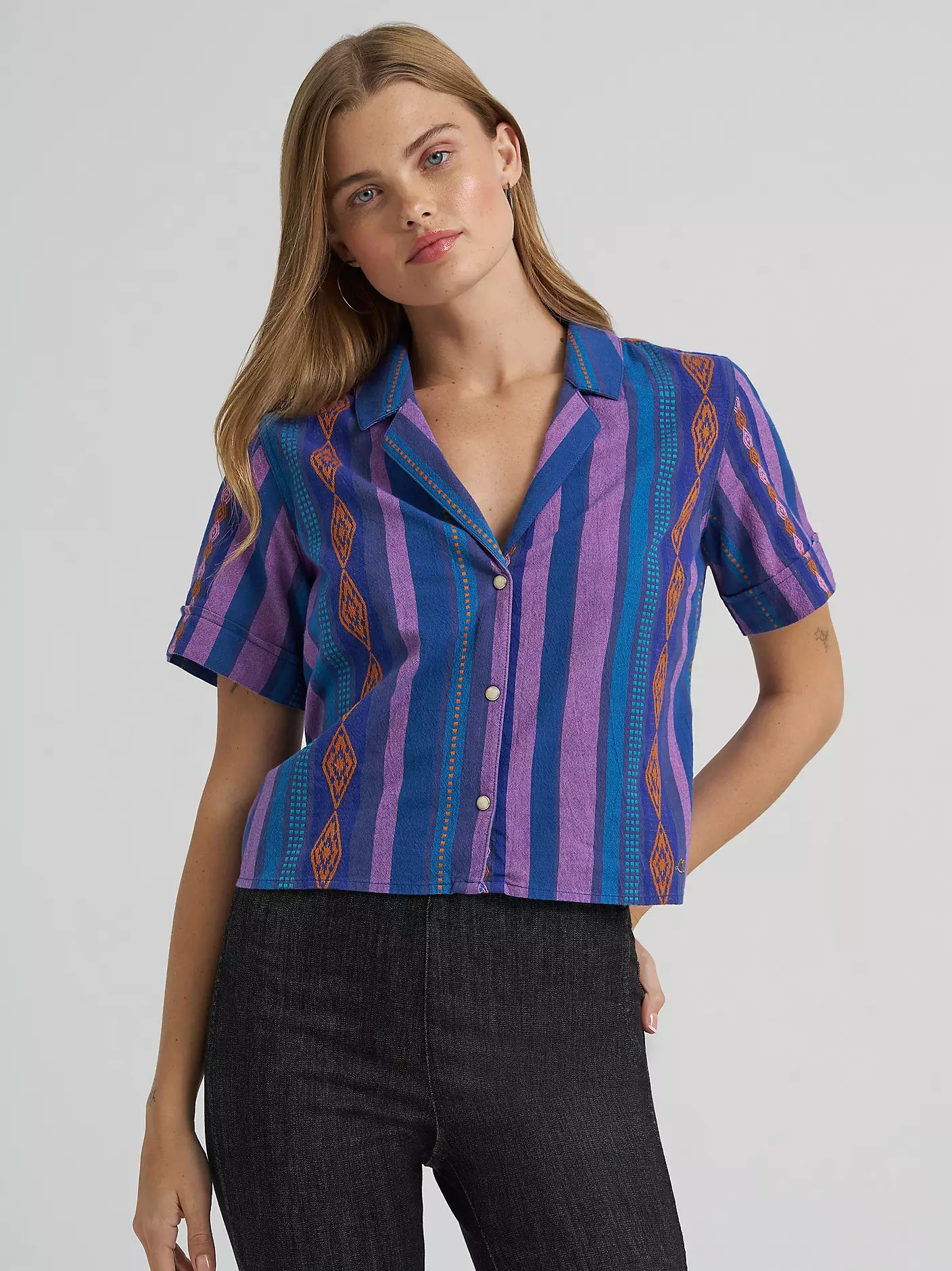 Wrangler X Lainey Wilson Wmns Jacquard SS Shirt