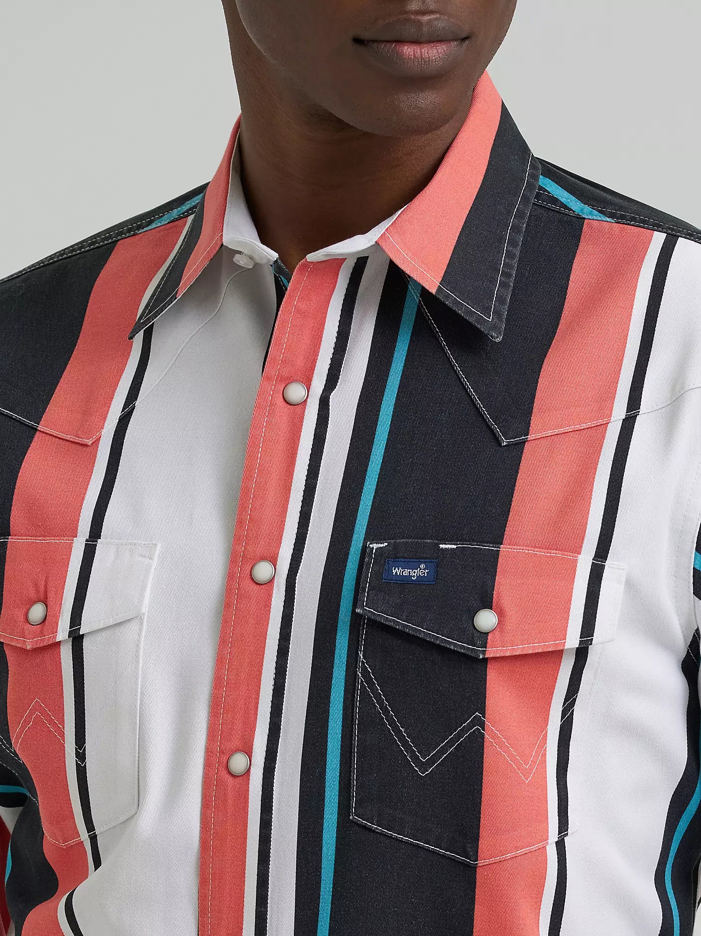 Wrangler Vintage Inspired Brushpopper Western Snap Workshirt