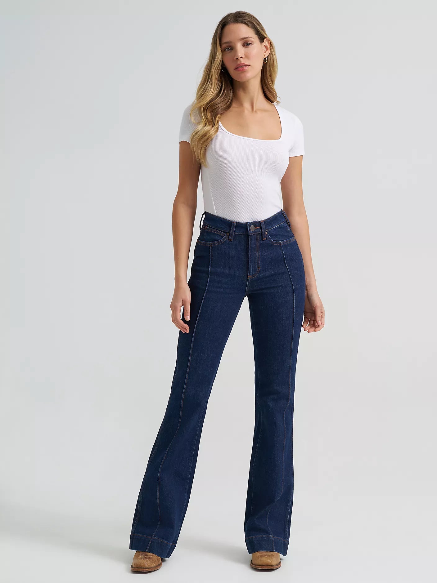 Wrangler Wmns Retro Bailey High Rise Pintuck Trouser