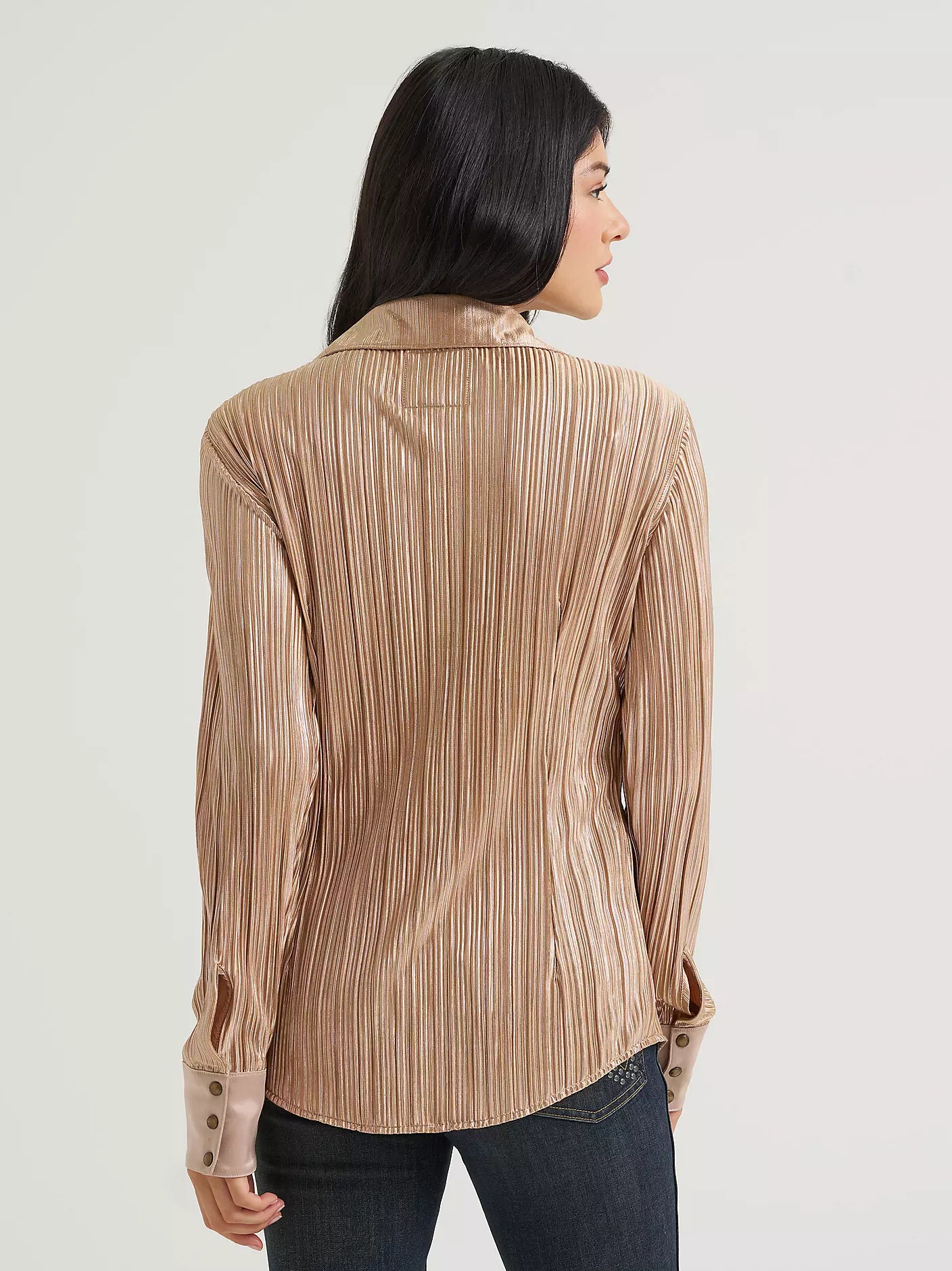 Wrangler X Lainey Wilson Snap Rose Gold Ladies Shirt