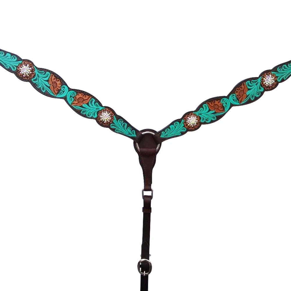 Jora Autumn Hand Painted Western Leather Breastplate