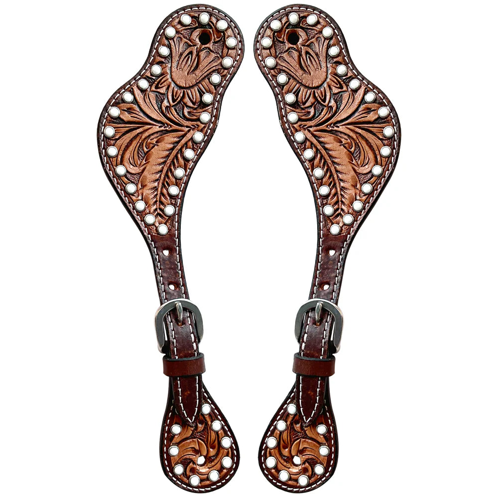 Western American Leather Spur Strap