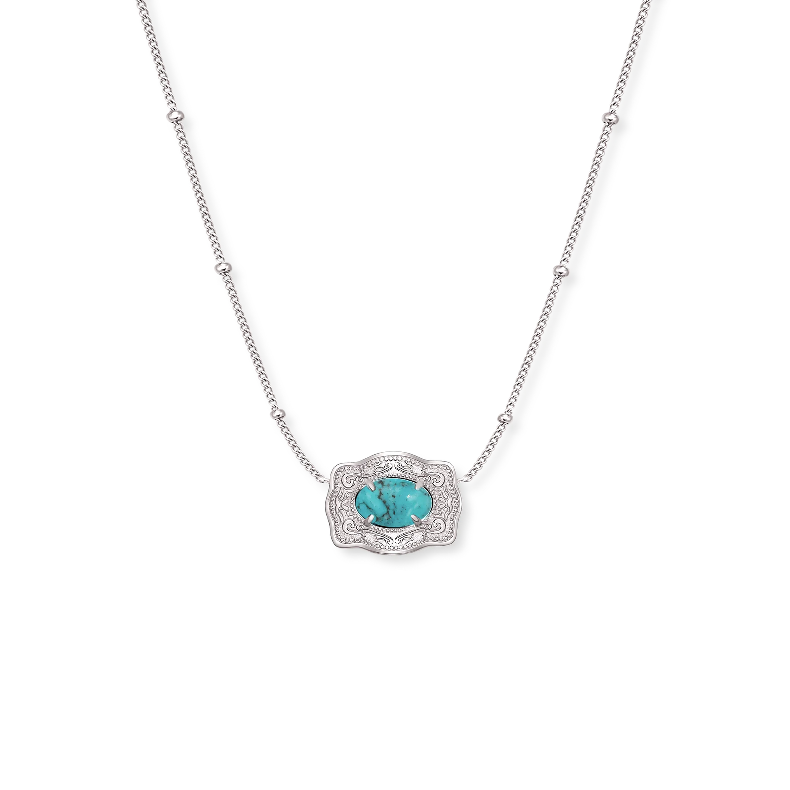 Spur West Ultra Mini Belt Buckle Necklace - Oasis