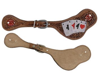 Showman Riders Luck Ladies Tooled Leather Spur Strap