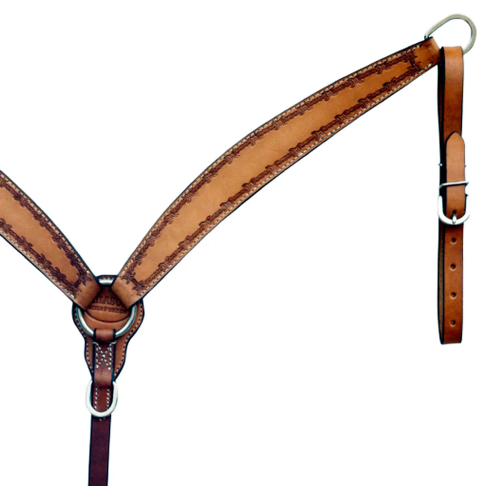 Bar H Equine Western Leather Breastplate