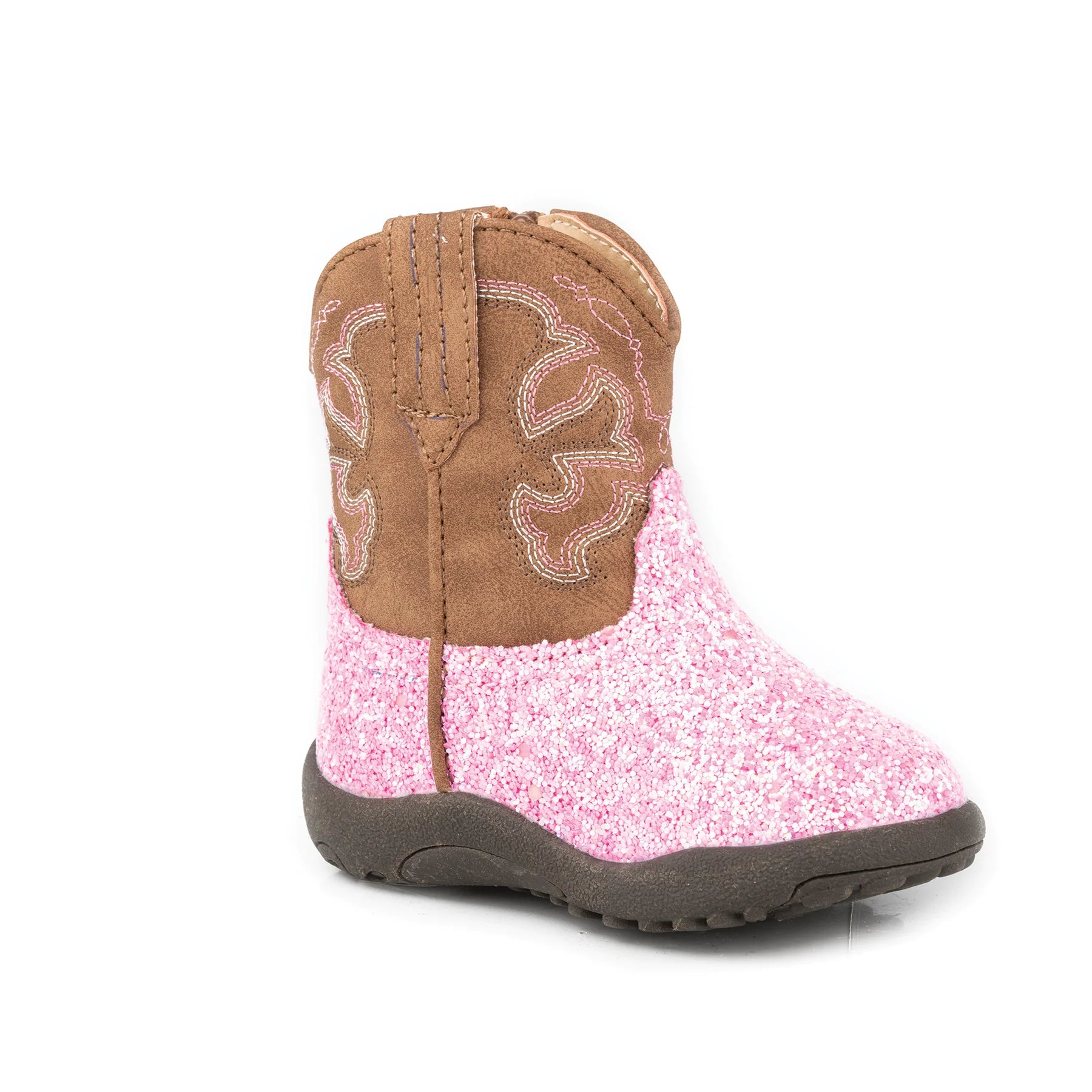 Roper Inf Cowbaby Glitter Sparkle Pink Glitter/Brown