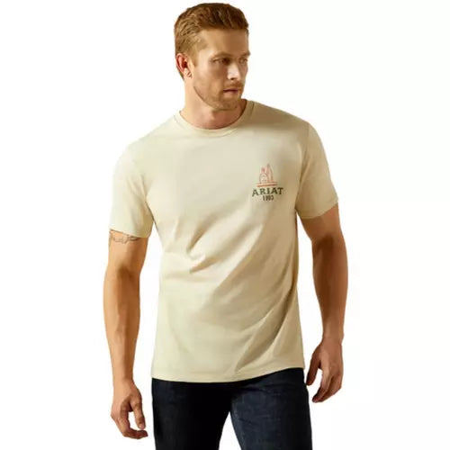 Ariat Mns Mezcal Mezclilla SS Tee Natural