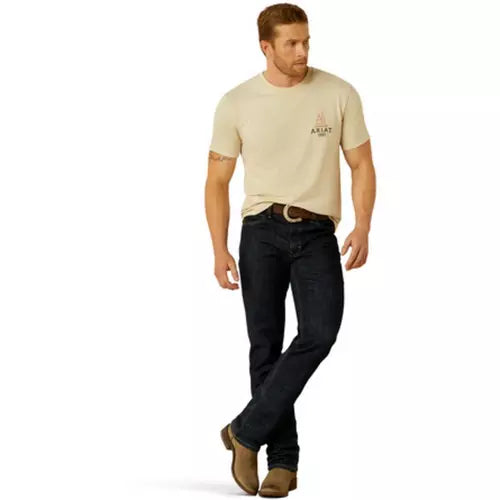 Ariat Mns Mezcal Mezclilla SS Tee Natural