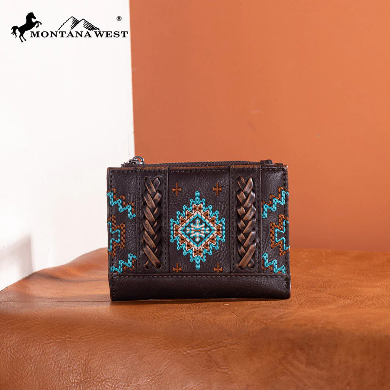 Montana West Embroidered Aztec Collection Wallet