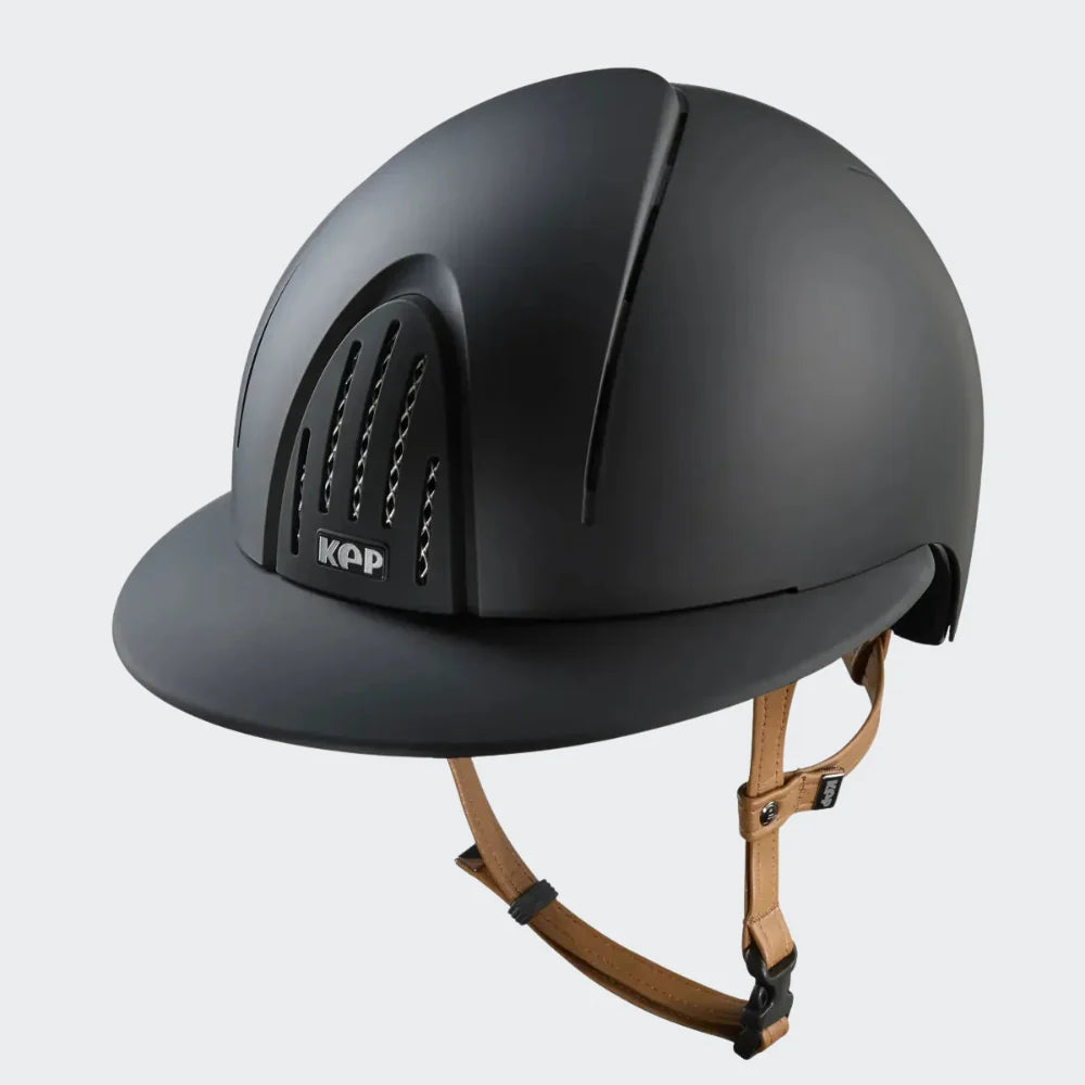 KEP Nova Textile Black Polo Visor Beige Strap