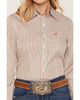 Cinch Wmns Striped Print Long Sleeve Button Down Shirt