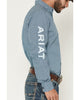 Ariat Mns Team Jansen Fitted LS Shirt Navy/Light Blue