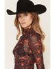 Rock and Roll Denim Wmns Icon Long Sleeve Mesh Top