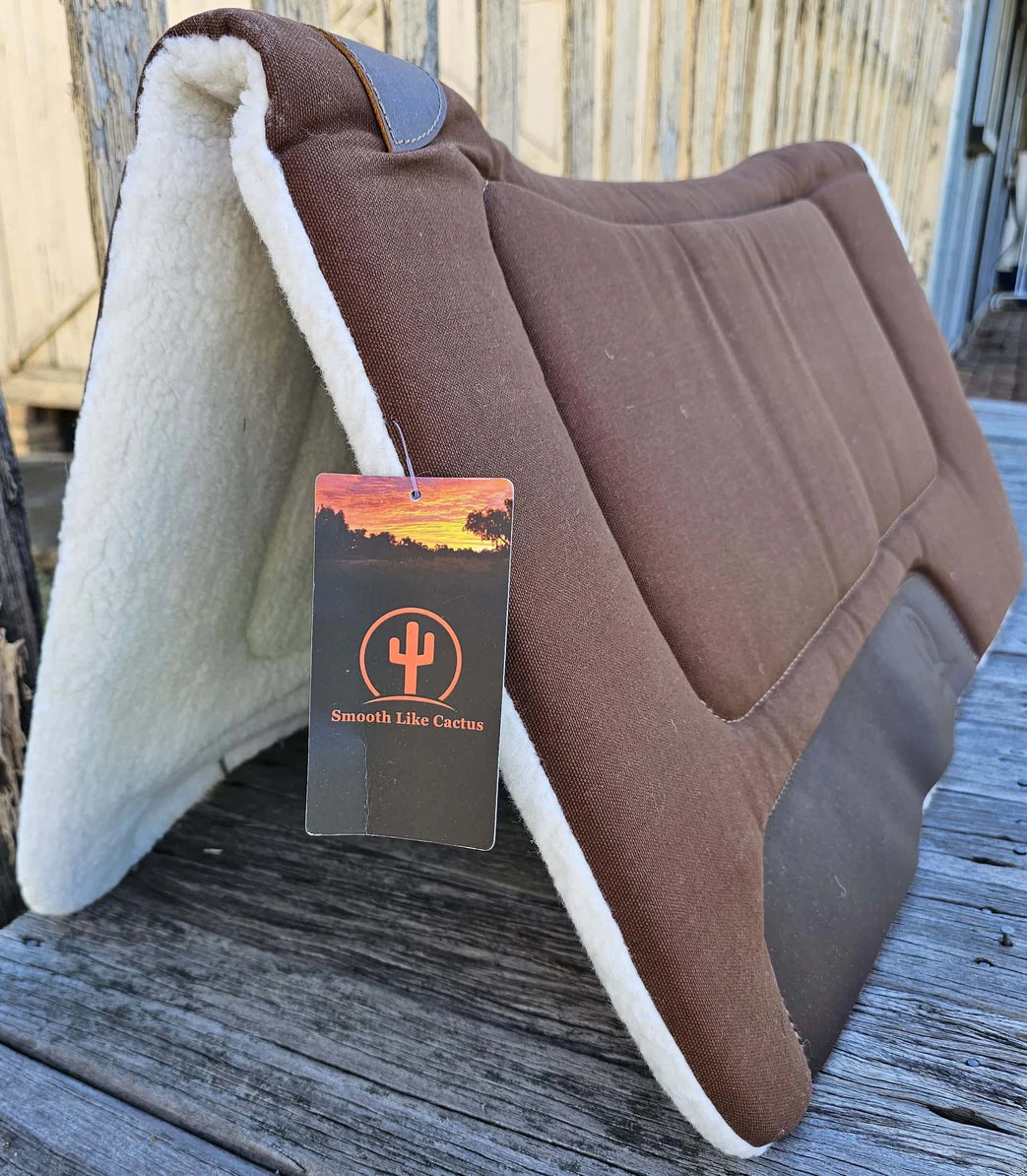 Toprail Square Contour Saddle Pad with Canvas Top 32 x 32in