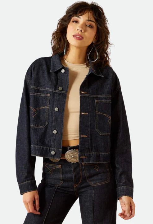 Ariat Wms Western Utility Denim Jacket Rinse