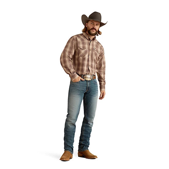 Ariat Mns Pro Series Rex Snap LS Shirt Brown