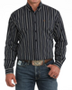Cinch Mens Navy Striped Shirt
