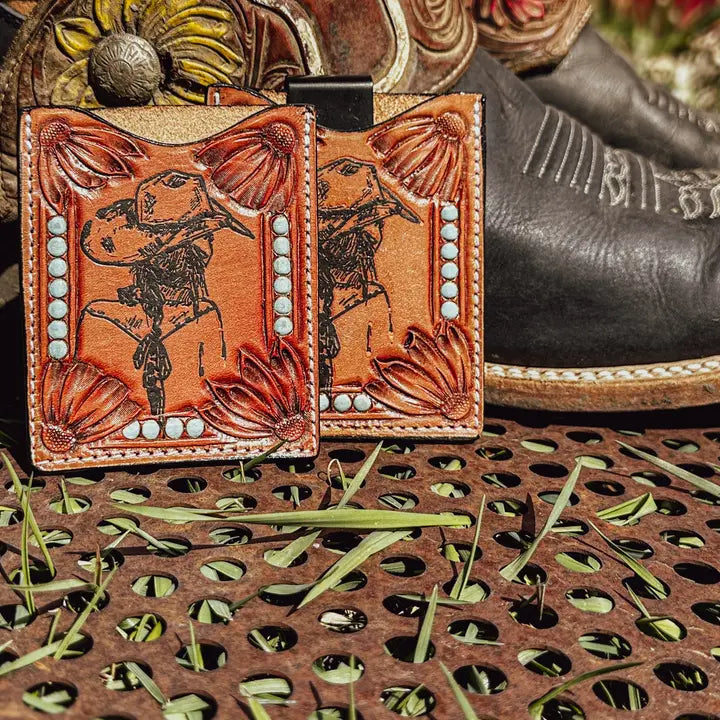 Leather Boot Wallet Cowgirl Rodeo Western Cowboy