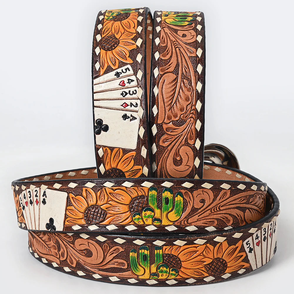 American Darling Tooled Leather Belt