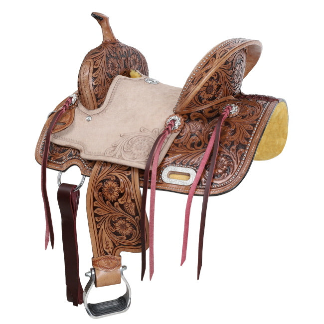 Double T Cactus Lily Barrel Style Saddle
