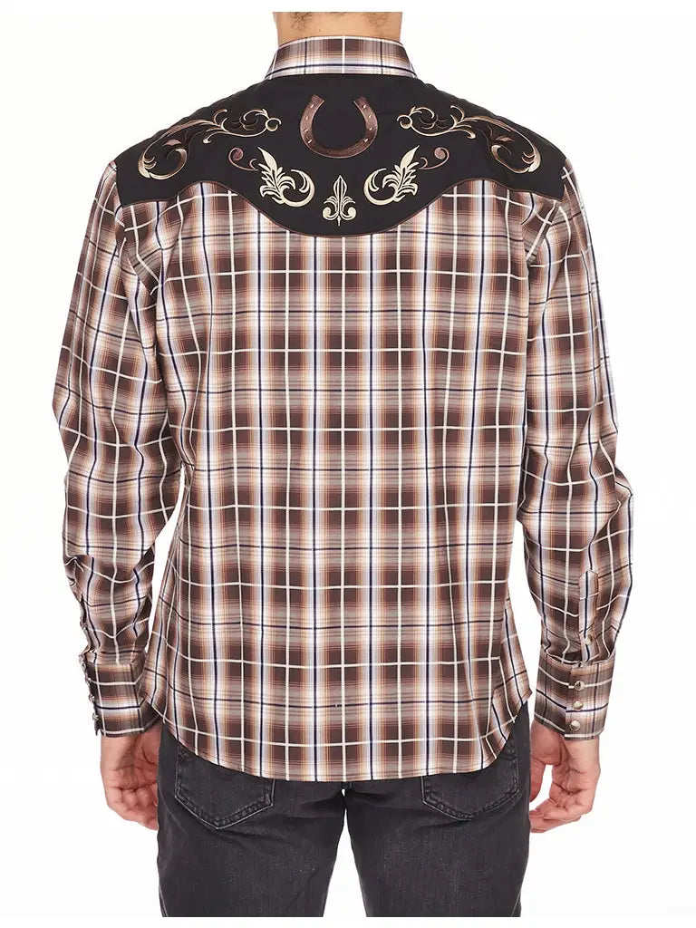 Rodeo Mens Western Embroidered Cowboy Outfit Shirts