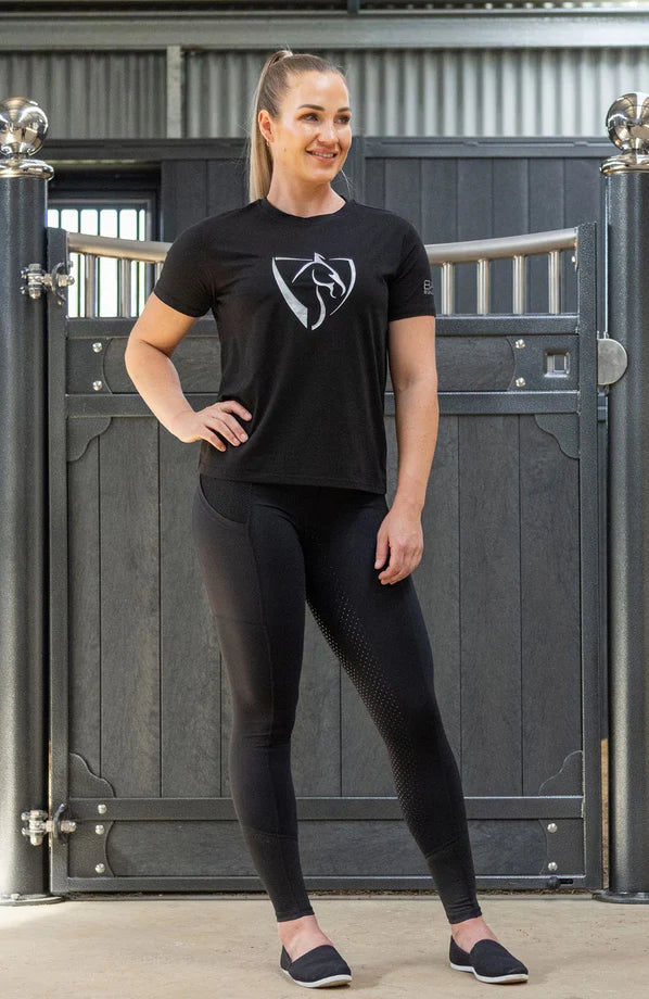 Bare Silver Logo T Shirt - Black -Black Friday Sales