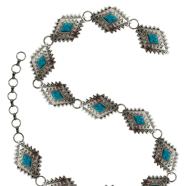 Western Metal Navajo Concho Chain Belt