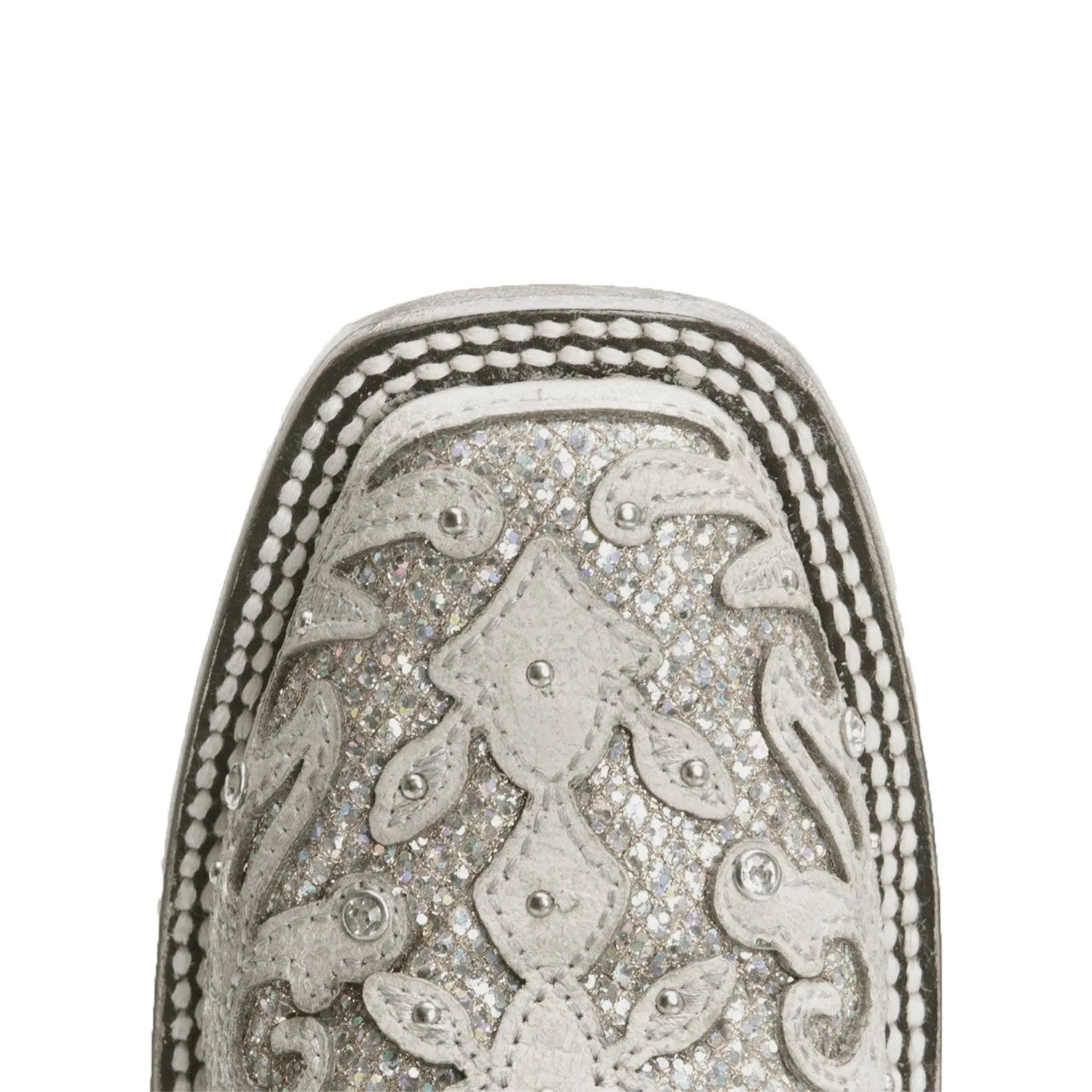 Corral Ladies Brown Crater Bone Embroidered Square Toe Boots